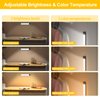 Trushome Under Cabinet Lights Motion Sensor, 40 LED Rechargeable Under Cabinet Lighting Wireless, 3 Color Temps & Brightness Dimmable Closet Lights, Magnetic Under Counter Lights for Kitchen, 2 Pack