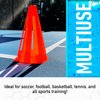Franklin Sports Plastic Soccer Cones - Mini Sports Cones for Drills + Practice - Flexible Orange Goal Cones for Training + Games - 9 Inches