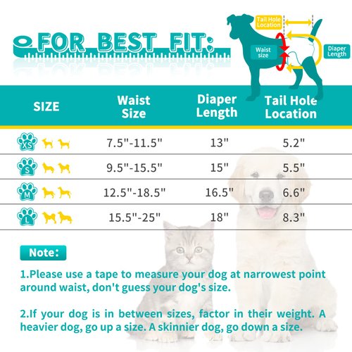 Washable Dog Diapers Female 3 Pack Reusable Premium Highly Absorbent Doggie Diapers, Flexible Puppy Diapers, Durable Leak-Proof Leopard Dog Diapers for Period Heat Incontinence Puppy Training, XS