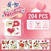 EMOME 204 PCS Individually Wrapped Luminous Valentine's Day Temporary Tattoo Kids, Glow Kiss Heart Tattoos Temporary for Women Kids, Valentine's Day Accessories Decorations Gifts Party Favors Supplies