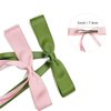 Hair Clips for Women Tassel Ribbon Bowknot With Long Tail, Clip Girl, Solid Accessories Barrettes Claw Bow (Pink,Green)