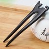 2 Pcs Sandalwood Cat Hairpin Retro Style Palace Hair U Shape French Hair Pin Handmade Carved Hair Fork Wooden Hair Sticks Hair Sticks for Long Hair Chopsticks for Hair Accessories with Cute Design