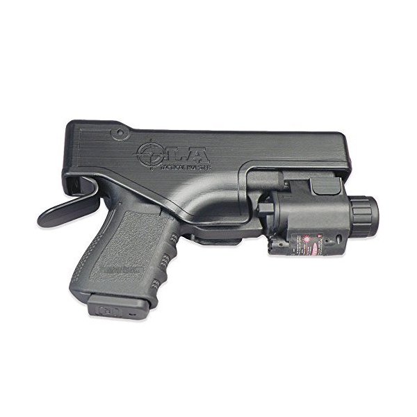 Gamble Tactical Light Bearing La Tactical Holster Fits Glock Compact 19/19x/23/25/32/38. 3-Pt Retention, Laser Attachment OWB and Quick Release Clip
