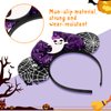 TIESOME Halloween Mouse Ears Headband, Halloween Mickey Ears Headband Party Decor Halloween Sequin Bows Ghost Headbands for Cosplay Party Favors