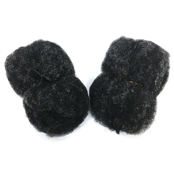 Tight Afro Kinky 100% Human Hair 2 Bundles of 8 Inch, 1oz Each. Natural Color for Extensions for Black Women and Others. Ideal for Making Dreadlocks and Hair Twists. (25% Gray)