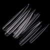 120 PCS Extra Long Nail Tips - Artificial Nails Tips Press On Nails Clear Natural False Nail Art Long Tips - Long Fake Nail Kit for Halloween,Nail Salons and Home (Transparent)