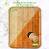 DEBETOOL 2Pack Cutting Board Oil Wax Applicator for Food Grade Mineral Oil Board - Natural Bamboo Applicator for Cutting Boards，Wooden Spatula，Spoon and Other Utensils