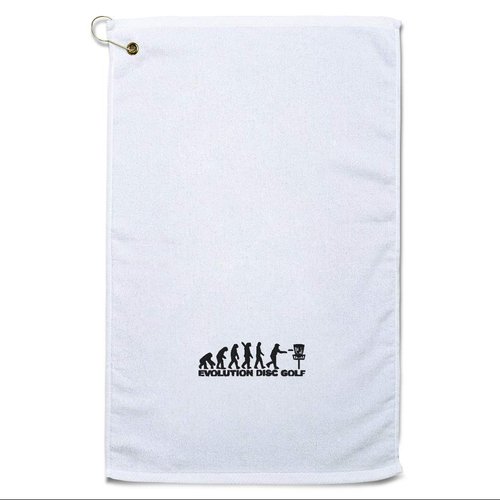 Style In Print Golf Towel Evolution Disc Gold Cotton Bag Accessories White