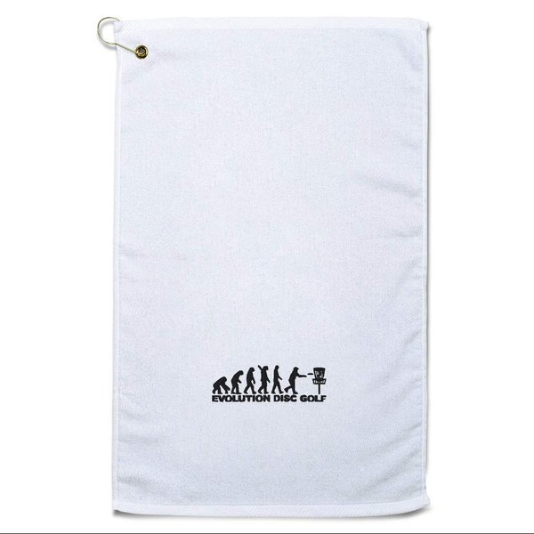Style In Print Golf Towel Evolution Disc Gold Cotton Bag Accessories White