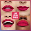MAYBELLINE New York Super Stay Matte Ink Liquid Lipstick, Transfer-Proof, Long-Lasting, Limited-Edition Birthday-Cake-Scented Shades, Life of the Party, 0.17 Fl Oz
