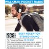 HanRongDa Radio Headphones Portable Stereo FM Radio with Best Reception, DSP Digital Personal Wireless Headset with Preset Stations, AA Battery Operated for Walking, Traveling, Jogging HRD-308