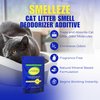 SMELLEZE Natural Cat Litter Deodorizer and Litter Box Odor Eliminator Additive for Strong Smells Unscented Kitty Litter Smell Control Safe Long-Lasting Granules for Multi Cat Homes 2 lb