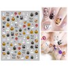 8 Sheets Halloween Nail Art Stickers Decals Self-Adhesive Pegatinas Uñas Cute Ghost Pumpkins Skull Spider Web Nail Supplies Nail Art Design Decoration Accessories