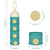 Accmor Formula Dispenser On The Go, 4 Layers Stackable Formula Container to Go, Non-Spill Portable Milk Powder Baby & Kids Snack Container,Green Pink, 2 Pack