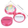 ONLYFU Hair Brush, 8 Pcs Folding Travel Mirror Hair Brushes Round, Compact Portable Hair Brush with Mini Mirror for Women Girls