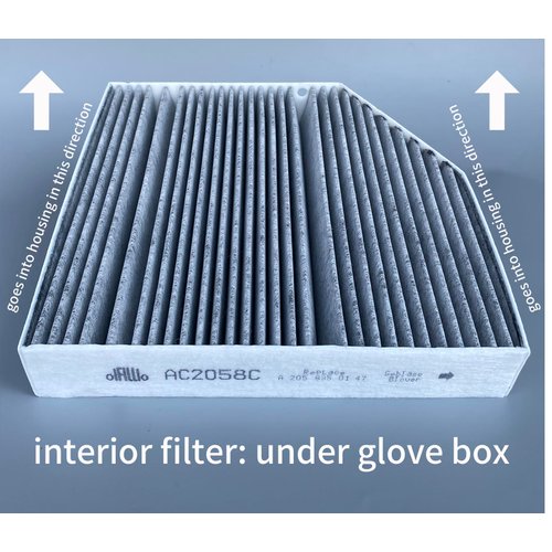 OIFILLIO Cabin air Filter for Mercedes 2015-2023 C300 GLC300 GLC350e GLC43 GLC63, 2018-2023 C43/C63/GLC43/GLC63/E43/E53/E63 AMG, 2019-2023 E350 E450 select models Replace 2058350147 & 1668300218