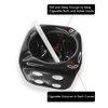 Jeuristic Ashtrays for Cigarettes Dice Ash Tray - Premium Ceramic Cool Ashtrays Gifts for Smokers Home Ashtrays for Indoor Outdoor Patio Retro Desktop Decor Unique Fancy Ashtray Cute Ashtray Black