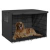 Explore Land 36 inches Dog Crate Cover - Durable Polyester Pet Kennel Cover Universal Fit for Wire Dog Crate (Black)