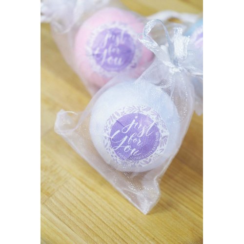 Fizzy Bath Bombs, Lavender Scented, Party Favor or Gift - Box of 12