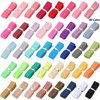 40 Yards Fold Over Elastic Solid Color Trim Elastic 40 Colors Ribbon Sewing Stretch Elastic Foldover Elastic Ribbon Band for Baby Girls Hair Bow DIY Craft Hair Ties Headbands