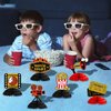 12 Pieces Movie Centerpiece Movie Night Party Decorations Movie Party Centerpieces for Table Movie Theater Honeycomb Centerpiece Ticket Popcorn Star Table Topper for Birthday Party 3D Favor Supplies