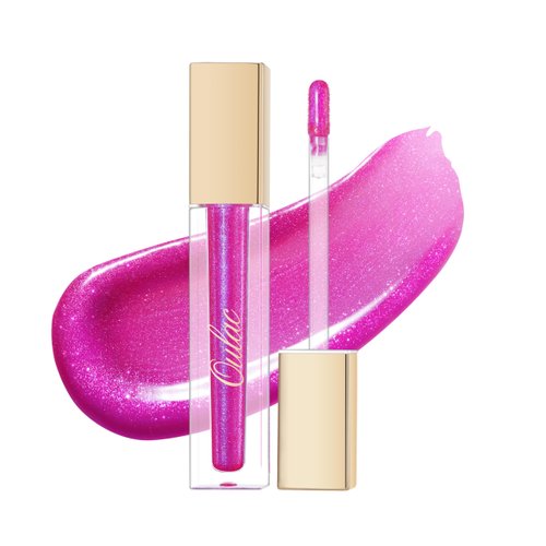 Oulac Purple Lip Gloss High-shine Moisturizing Lip Gloss Oil Liquid Lipstick Non-stick Cup Glitter Lipstick Lip Tint Reduce Fine Lines Lip Glaze For Dry Lip C14