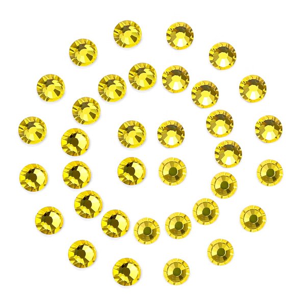 1440Pcs Lemon yellow Crystal Rhinestones,Glass Flatback Rhinestones Gemstones for Nail Face Makeup Art Crafts Clothes Decoration -(SS20, 4.8mm,Lemon yellow)