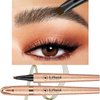 Eyebrow Pencil Dark Brown Microblading Eyebrow Pen 4 point Lift & Snatch Micro Brow Pencil Mothers Day Gifts Eyebrow Makeup Pen Waterproof Natural Looking Long Lasting Eye Makeup (Dark Brown 02#)