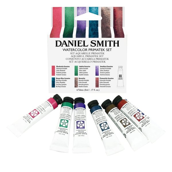 DANIEL SMITH Watercolor Set 5ml Tubes - Primatek Introductory Watercolor Set - 6 Tubes, 285610006, Blue, 0.17 Fl Oz (Pack of 6)