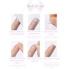 Y2K Press on Nails Medium Almond MABKJLF French Tip Fake Nails Wine Red Full Cover Red Star False Nails with Designs Glossy Glue on Nails Acrylic Nails Manicure Artificial Nails for Women Girls 24Pcs
