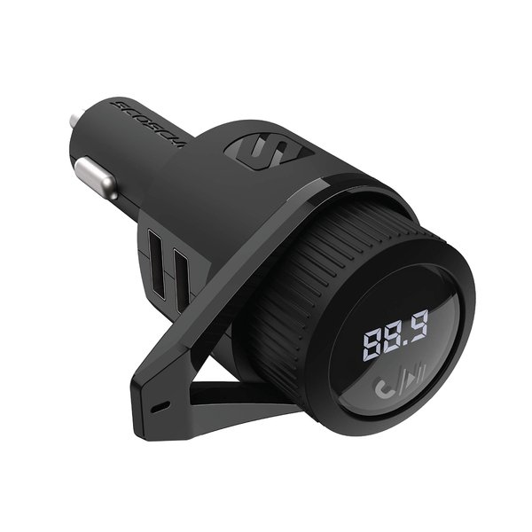 Scosche BTFM5 Bluetooth Hands-Free Car Kit with Digital FM Transmitter and Dual 12W USB Charging Ports For Vehicles