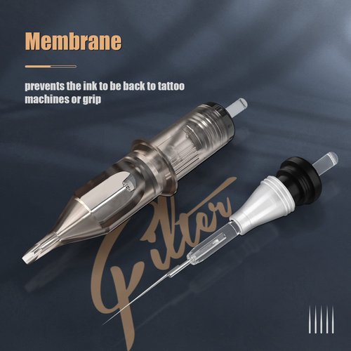 EZTAT2 50Pcs Tattoo Mixed Cartridge Needles #12 Standard Round Shader Assorted 3RS 5RS 7RS 9RS 11RS for Rotary Tattoo Machine Supply