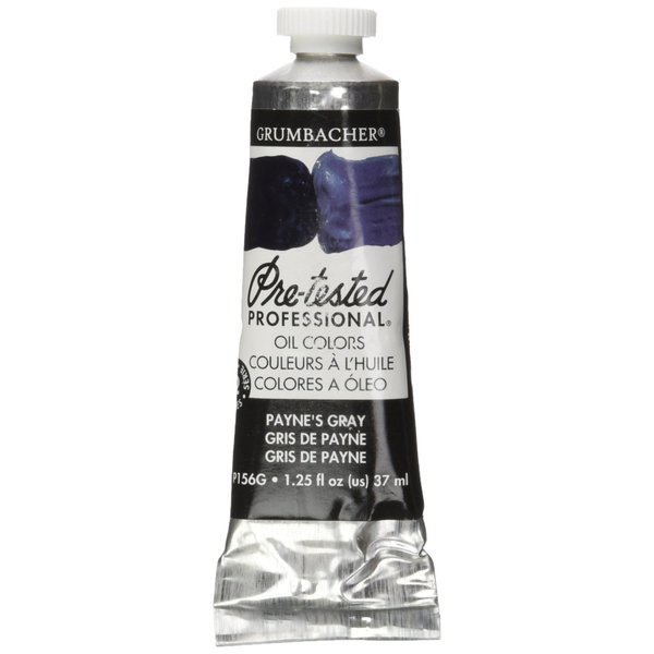 Grumbacher Pre-Tested Oil Paint, 37ml/1.25 Ounce, Payne's Gray (P156G)