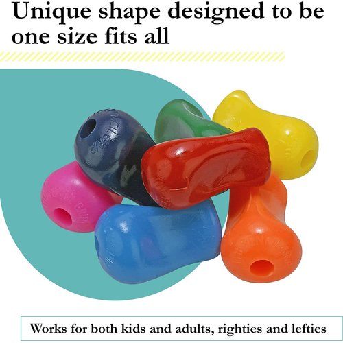 The Pencil Grip Pencil Grips, Universal Ergonomic Writing Aid For Righties And Lefties, Glitter Pencil Grippers, Assorted Colors, 6 Count - TPG-11206