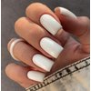 LoveOurHome 240pc White Press on Nails Medium Square Fake Nails Press ons Square Nail Tips Gel False Nails Colored Presson Artificial Fingernails & Glue Adhesive Tabs Women Girls Manicure Decor