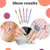5 Pcs Nail Art Sculpture Pen Dual Tipped Silicone Nail Tools Nail Art Acrylic Pen Silicone Brushes for Resin Nail Art Tools for Design Nail Foil Carving Drawing Effect Shaping