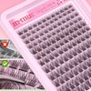 JIMIRE Natural Lash Extension Kit Wispy 9-12MM Lash Clusters Kit C Curl Eyelash Extensions Kit with Lash Bond and Seal Tweezers Cluster Eyelash Extensions 144Pcs for Beginners Friendly