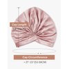 LilySilk Silk Bonnet for Sleeping Womens 100% Mulberry Silk Sleep Cap Hair Wrap for Curly Long Hair Rosy Pink