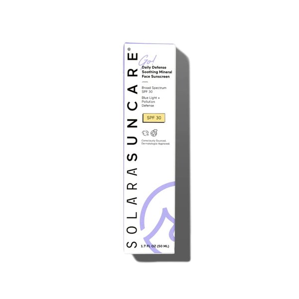 Solara Suncare Daily Defense Soothing Mineral Face Sunscreen SPF 30, 1.7 FZ