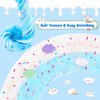 LAWOHO Slime Kit Includes 200ml White Glossy Slime, 50ml Blue Glimmer Tubes Clear Slime and 4 Slime Add-Ins, Slime Party Favors for Kids, Non Stick Slime, Kids Slime Birthday Christmas Easter Gifts
