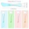 Silicone Facial Mask Applicator, 4 Pcs Reusable Double-End Face Mask Brush Washable Beauty Spatula Comestic Tools for Clay, Cream, Gel, and Mud Facial Masks, Soft Smoothing and Detachable