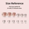 Generic BlingJellyfish Press On Toenails For Women and Girls, Short Square False Nails Glossy Glitter Fake Nails 24PCS (TG6)