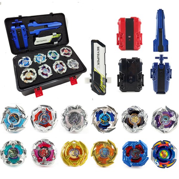 MUSTYBELT Bey Battling Set, GyroTops Burst Blade Toy Combat Battling Game Set, Spinning Gift for Boys, Ages for 8 10 12+ (12 Spinning Tops Tool Box)