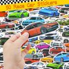 BOIKOKY 110 PCS Race Car Party Favors Birthday Supplies with Drinking Straws, Silicone Bracelets, Bubble Wands, Keychains, and Racing Car Pinata for Boys Goodie Bag Stuffers