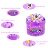 Jelly Cube Clear Slime Pack, Crunchy and Non Sticky Crystal Slime, Purple Astronaut Glossy Sludge Toy, Perfect Birthday Easter and Christams Gifts, Goodie Bag Stuffers, Kids Party Favors