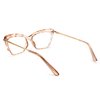 FEISEDY Crystal Cat Eye Reading Glasses Blue Light Blocking Reader Anti Eyestrain Glasses B2596 Champagne 1.00x