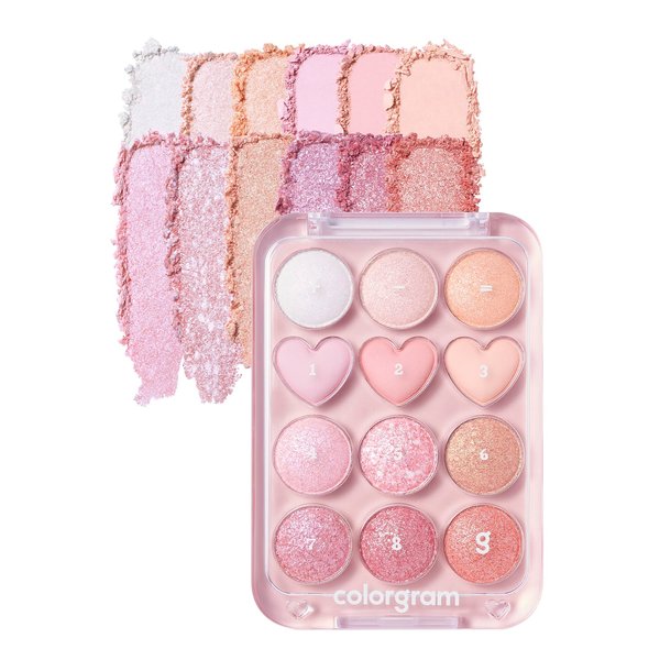 COLORGRAM Pin Point Eyeshadow Palette 04 Bright+Cool | Eyeshadow Palette for Daily makeup, Ultra-Blendable, Matte, Glitter, Shimmer Shades