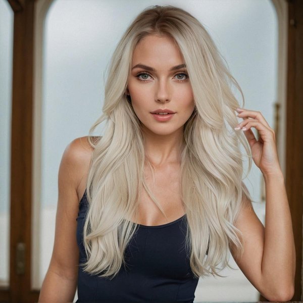 Getshow Long Blonde with Dark Roots Wigs for Women 13 * 6 Lace Front Wig Curly Hair