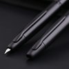 erofa Majohn A1 Press Fountain Pen with Box, Retractable Extra Fine Nib Metal Matte Black Ink Pen with Converter for Writing