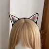 ZHOUMEIWENSP Cat Ears Crystal Electroplating Color Handmade Crown Party Hair Band (Purple&Blue)